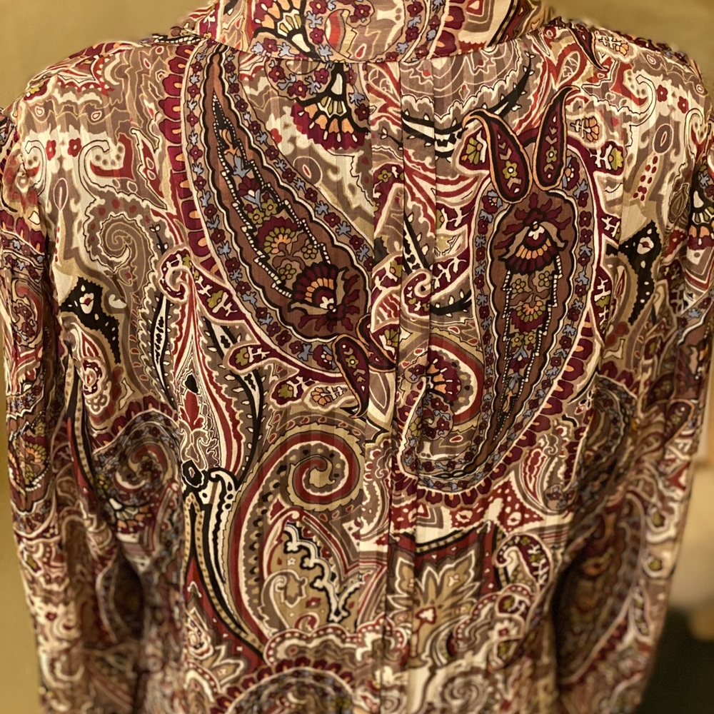 Fall colors! Paisley blouse by Jones New York! - Picture 4 of 4